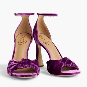 Sam Edelman Purple Velvet Heels. Size 8.5